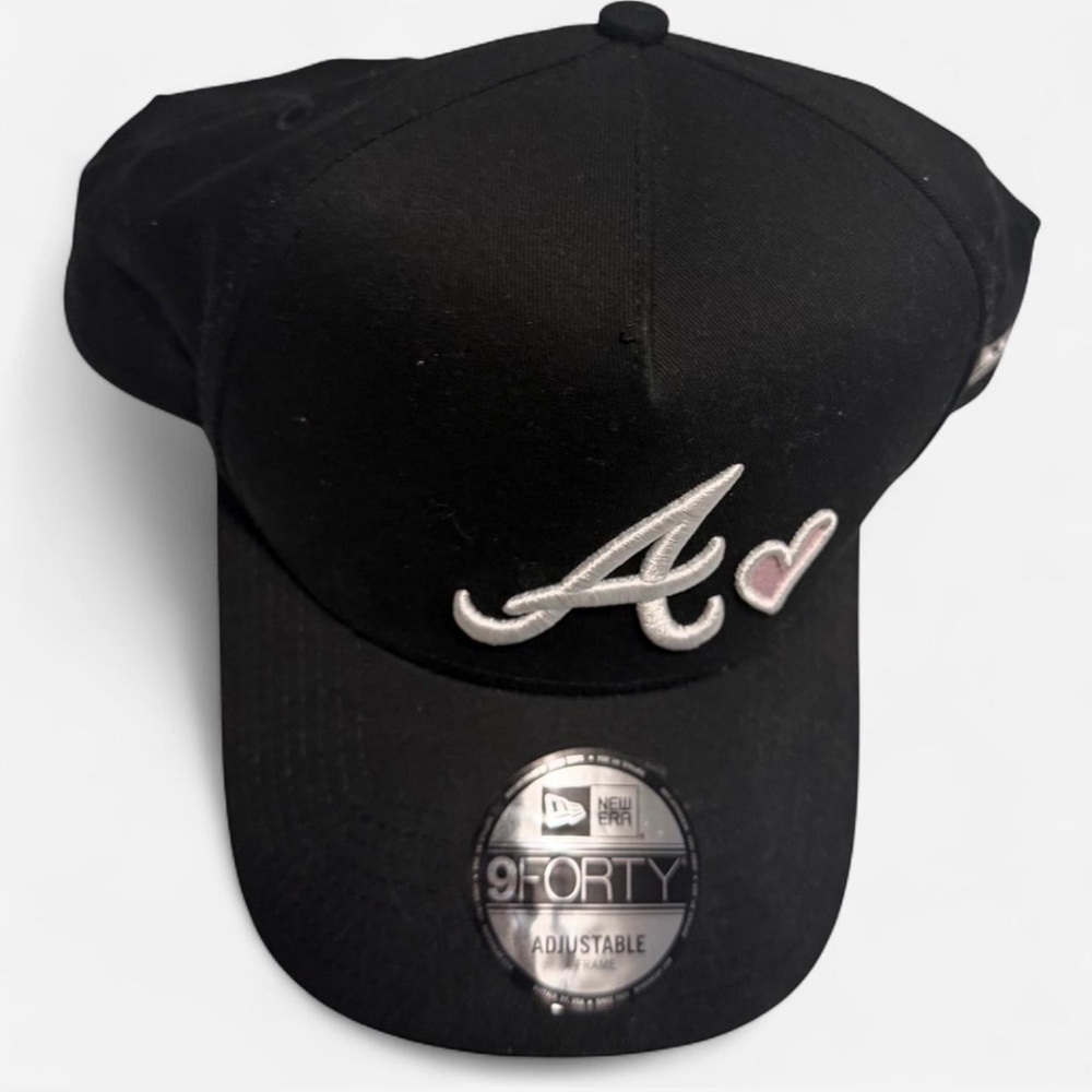 New Era Black and Pink Cap Atlanta Braves